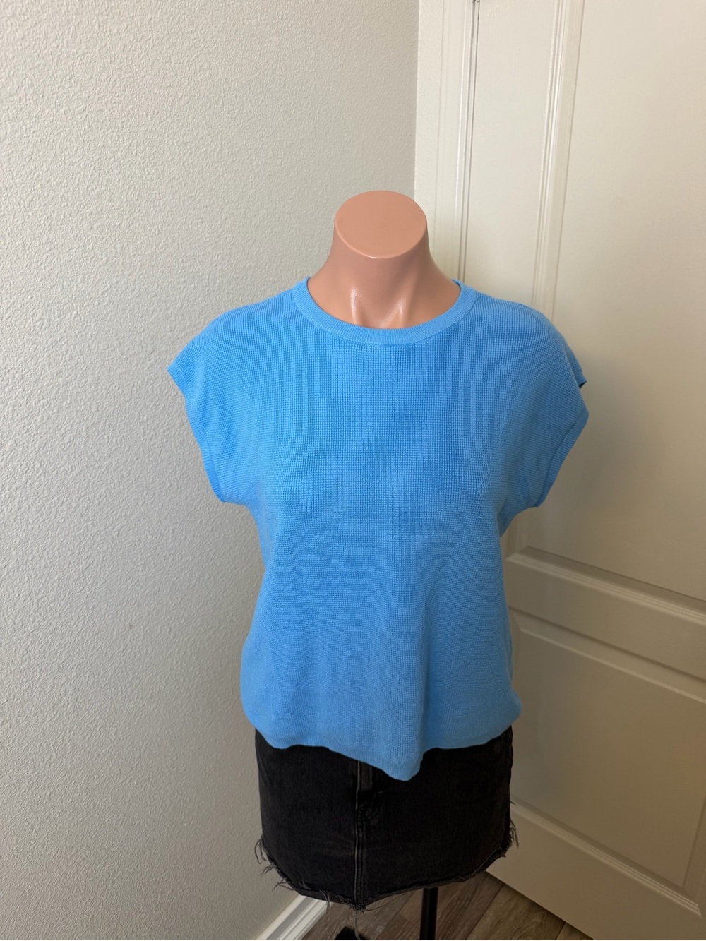 Cyrus Bright Blue Short Sleeve Knit Tee